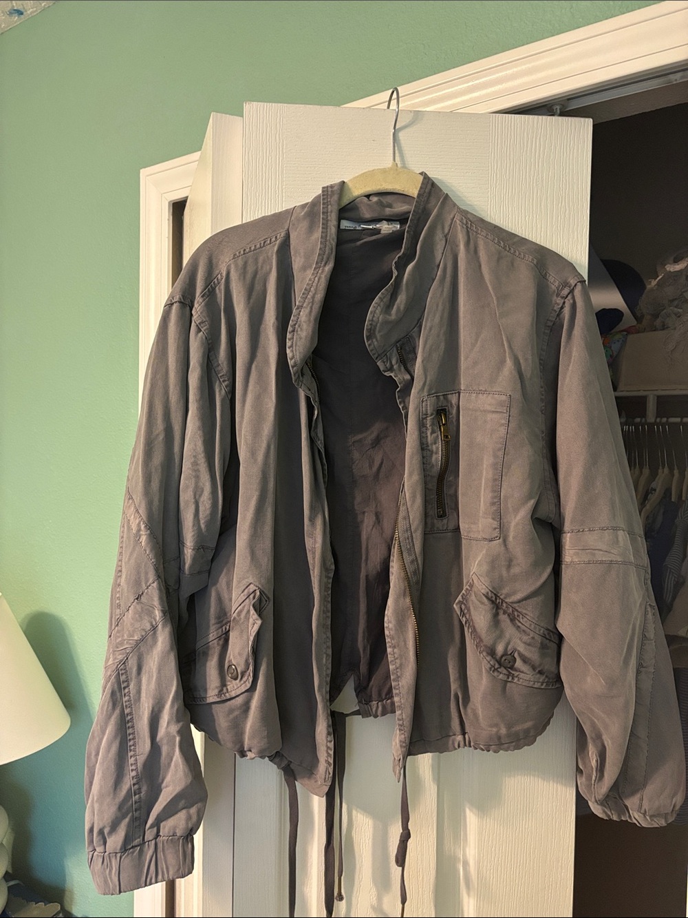Young Fabulous & Broke Gray Lightweight Shirt Jacket